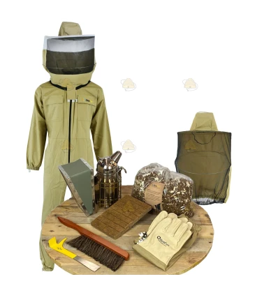 Kit de démarrage Apiculture de luxe - Ensemble kaki