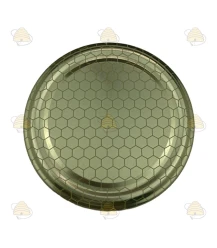 Deksels goudkleurig raat motief, 63 mm TO, 20 stuks