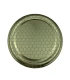 Deksels goudkleurig raat motief, 63 mm TO, 20 stuks