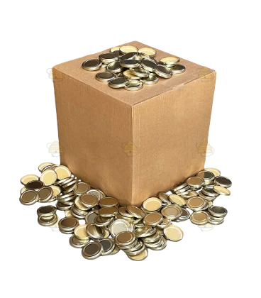 Boîte de couvercles dorés, 66 mm TO (1250 unités)
